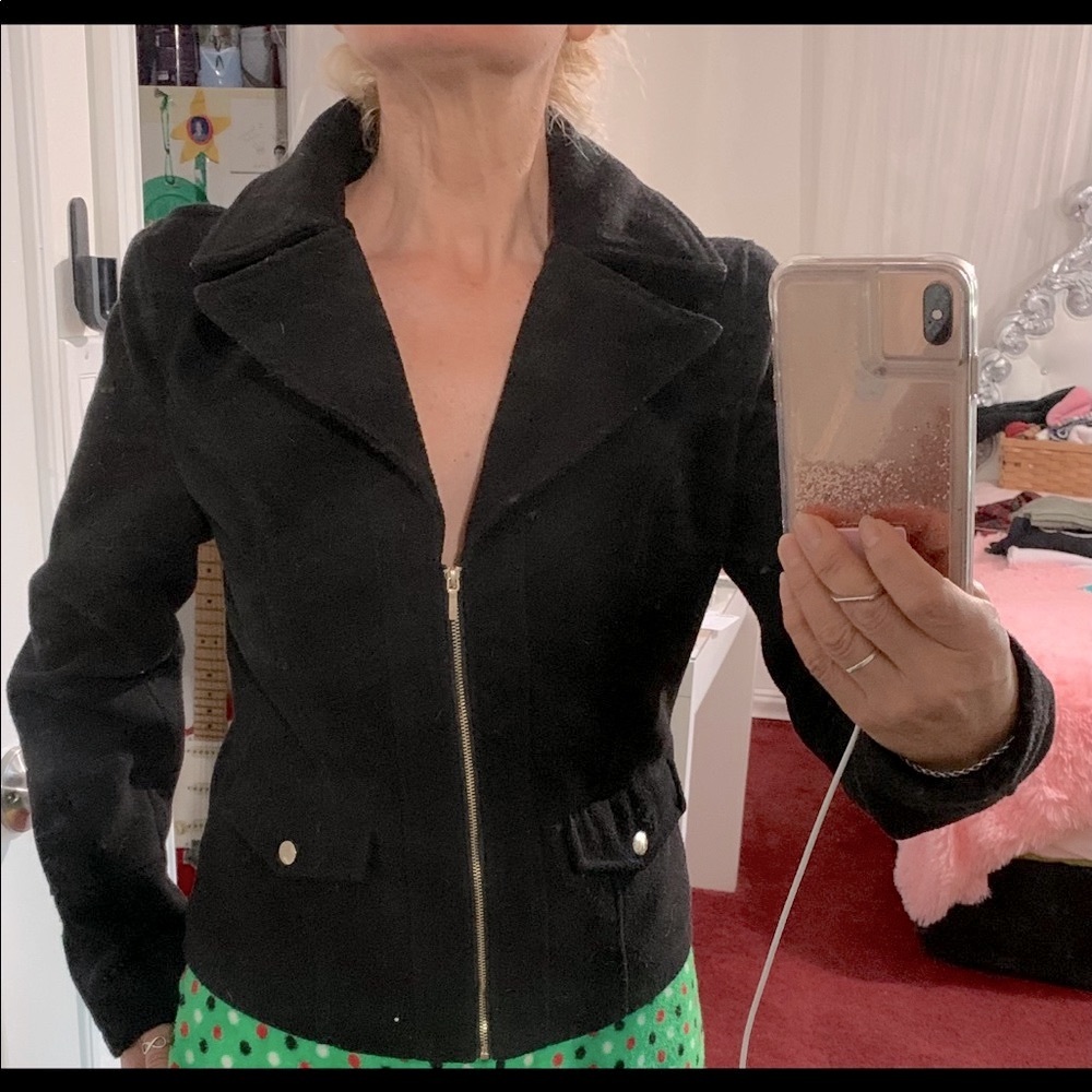 bebe black jacket size M